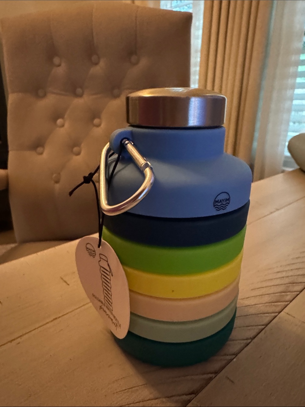 Free People Stacked Silicone Bottle - Blue, Navy, Lime, Yellow, Pink, Teal